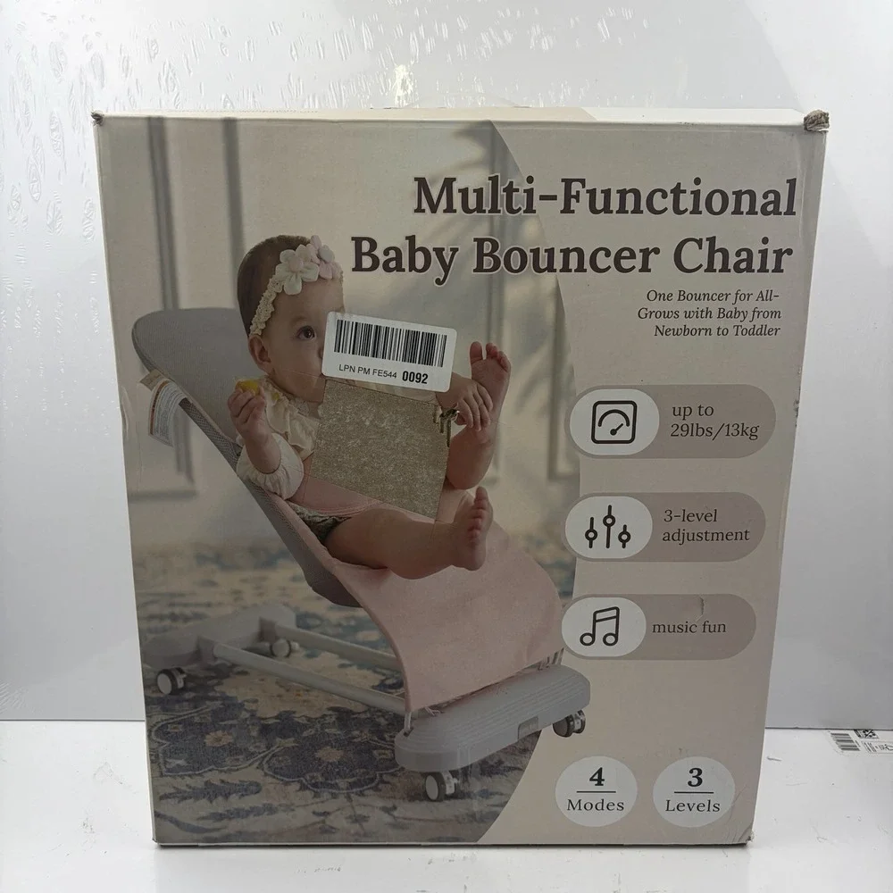 CuddoBaby Baby Bouncer 4-in-1 on Wheels |Detachable Pianos, Feeding Tray| 3-L...
